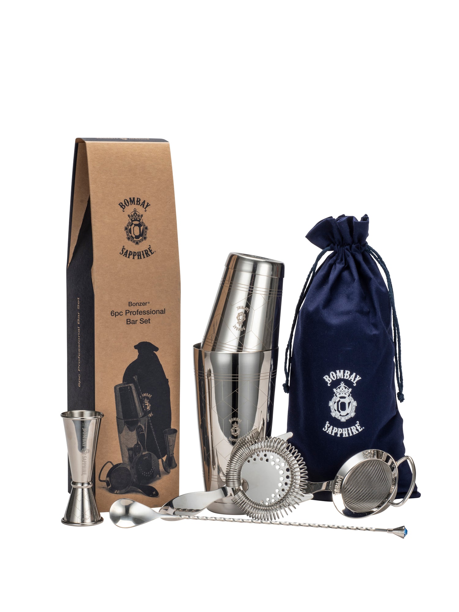 Bombay Sapphire x Bonzer 6 Piece Cocktail Kit