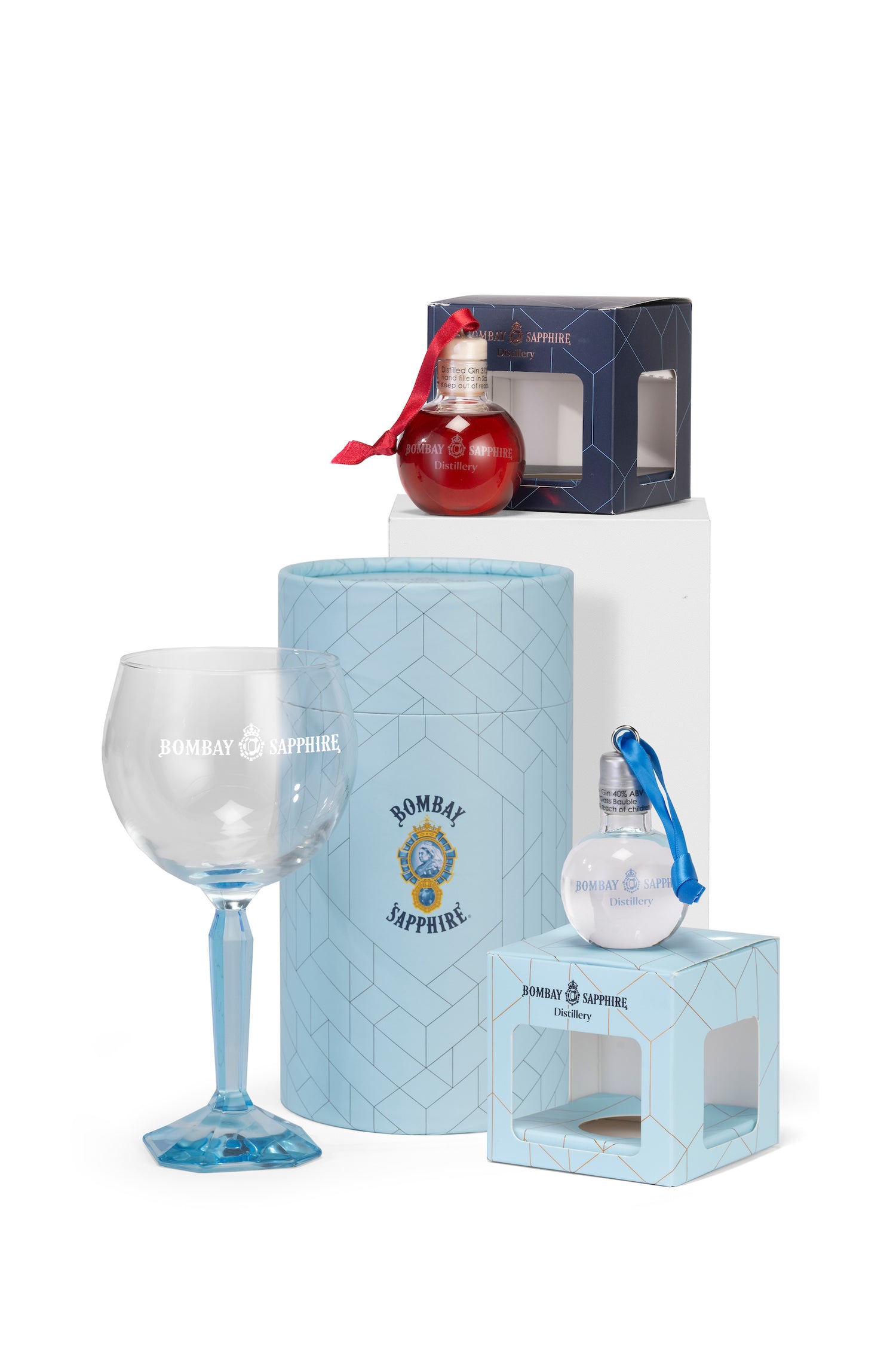 Bombay Sapphire Gin Bauble & Glass Gift Set