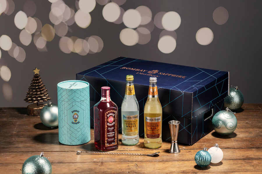 Premium Christmas Hamper Gift Set with Personalised Engraved Bottle