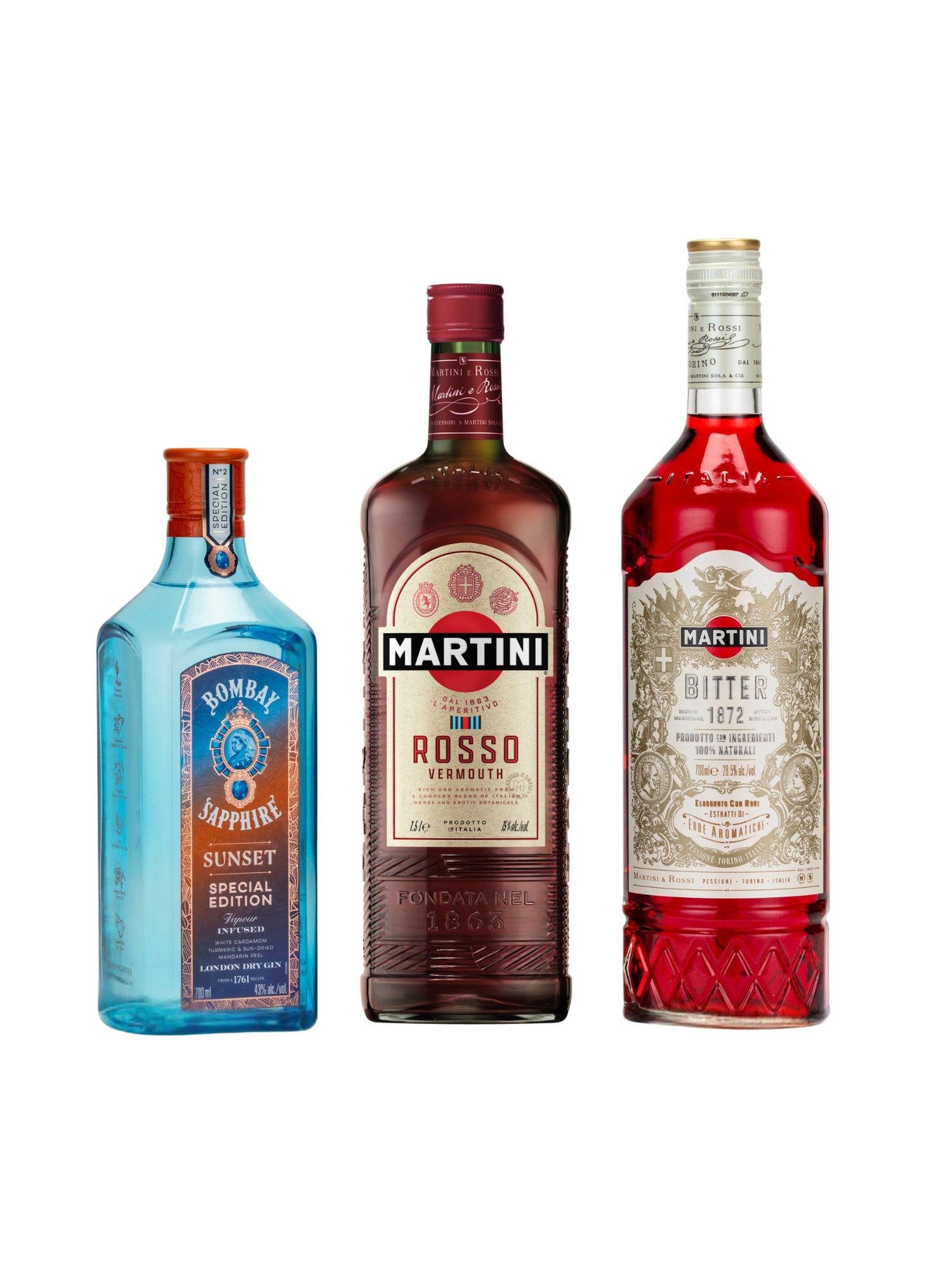Bombay Sapphire Sunset Gin Negroni Cocktail Kit
